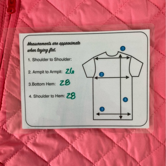 T by Talbots Lightweight Pink Diamond Quilted Puffer Vest Tulip Hem (Size 2X) - Picture 10 of 11